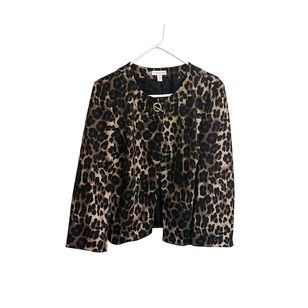 Charter club animal print leopard jacket Sz Large